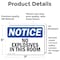 Signmission No Explosives In This Room, 7 in W x Rectangle, Vinyl Decal OS-2PACK-NS-D-57-L-14538 - alternate 5